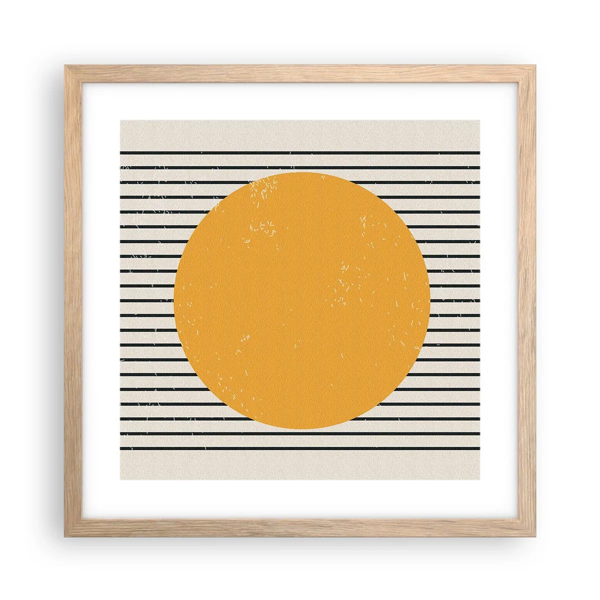 Poster in light oak frame - Power of Simplicity - 40x40 cm