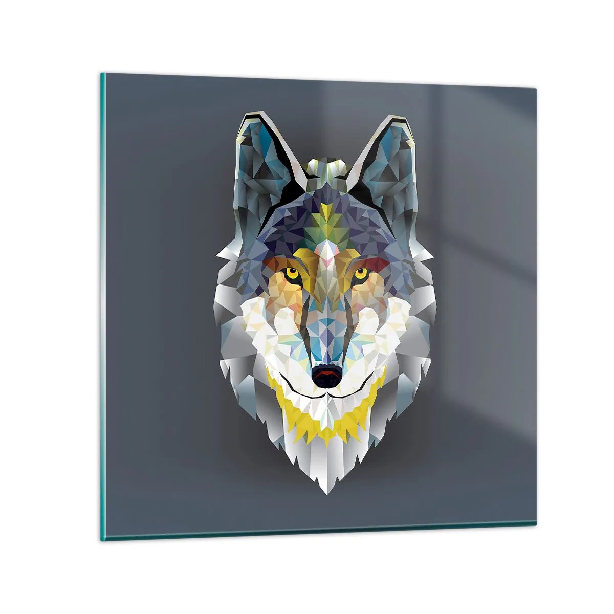Glass picture - Speaking of the Wolf - 50x50 cm