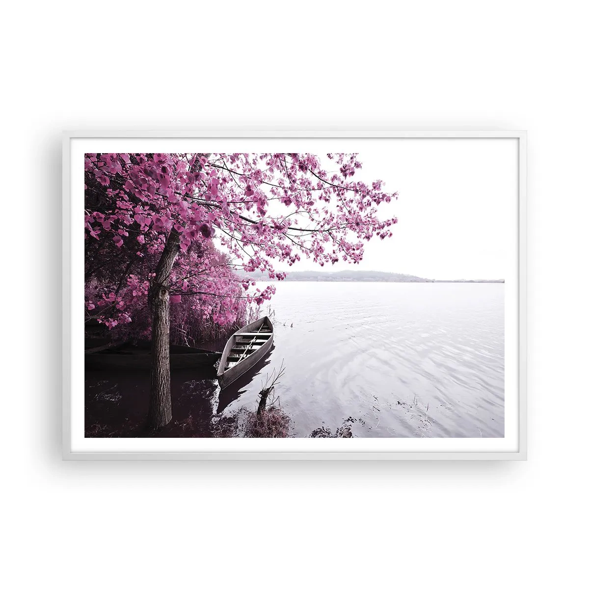 Poster in white frmae - In Pink Silence - 100x70 cm