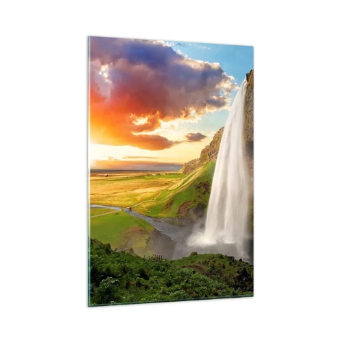 Glass picture - Midsummer in Iceland - 80x120 cm