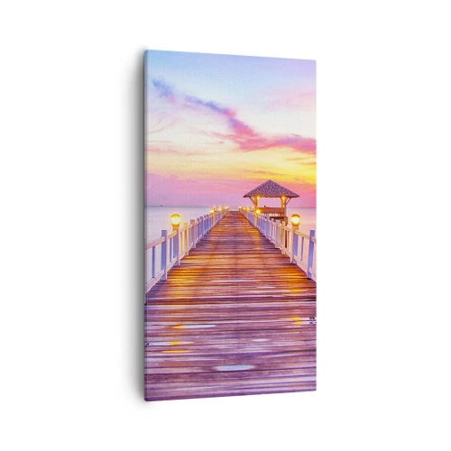 Canvas picture - Lilac and Gold Silence of an Evening - 55x100 cm