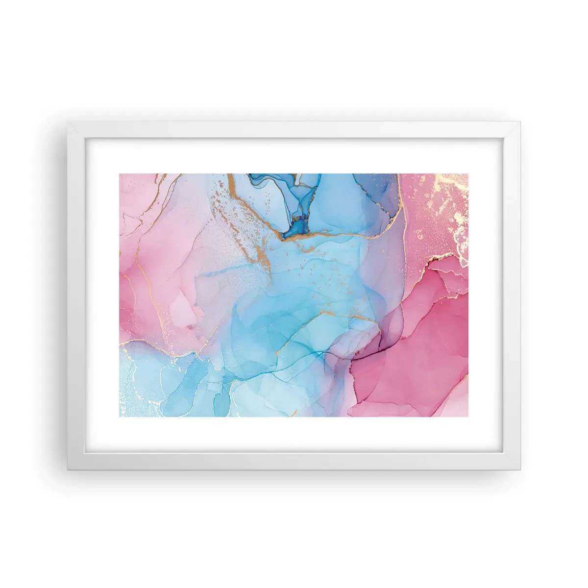 Poster in white frmae - Encounter and Permeation - 40x30 cm