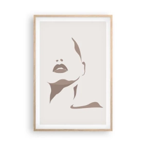 Poster in light oak frame - Created with Light and Shadow - 61x91 cm