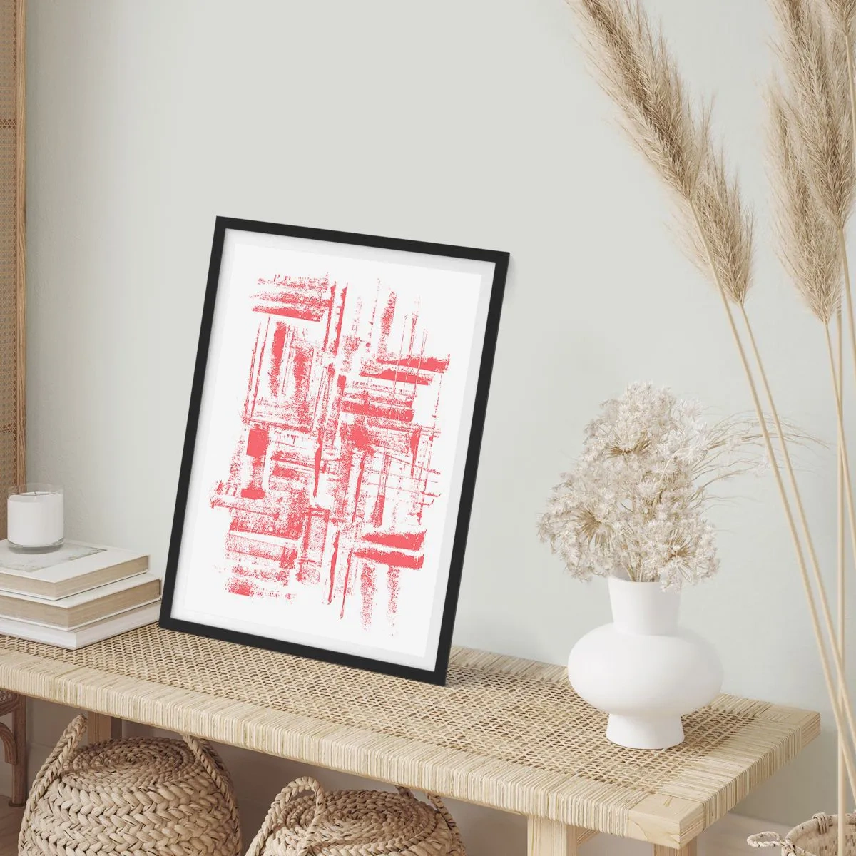 Poster in black frame - Red City - 61x91 cm