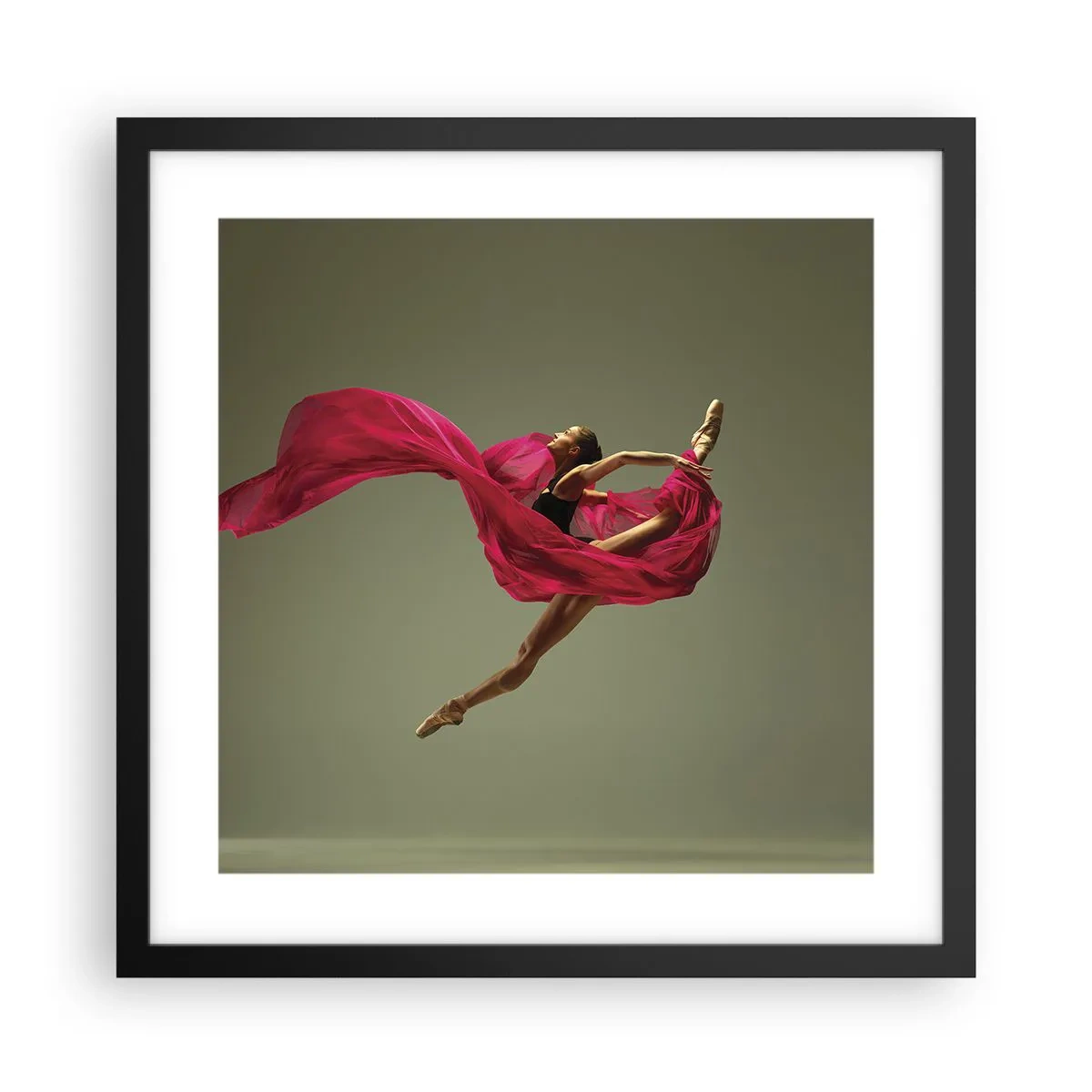 Poster in black frame - Dancing Flame - 40x40 cm