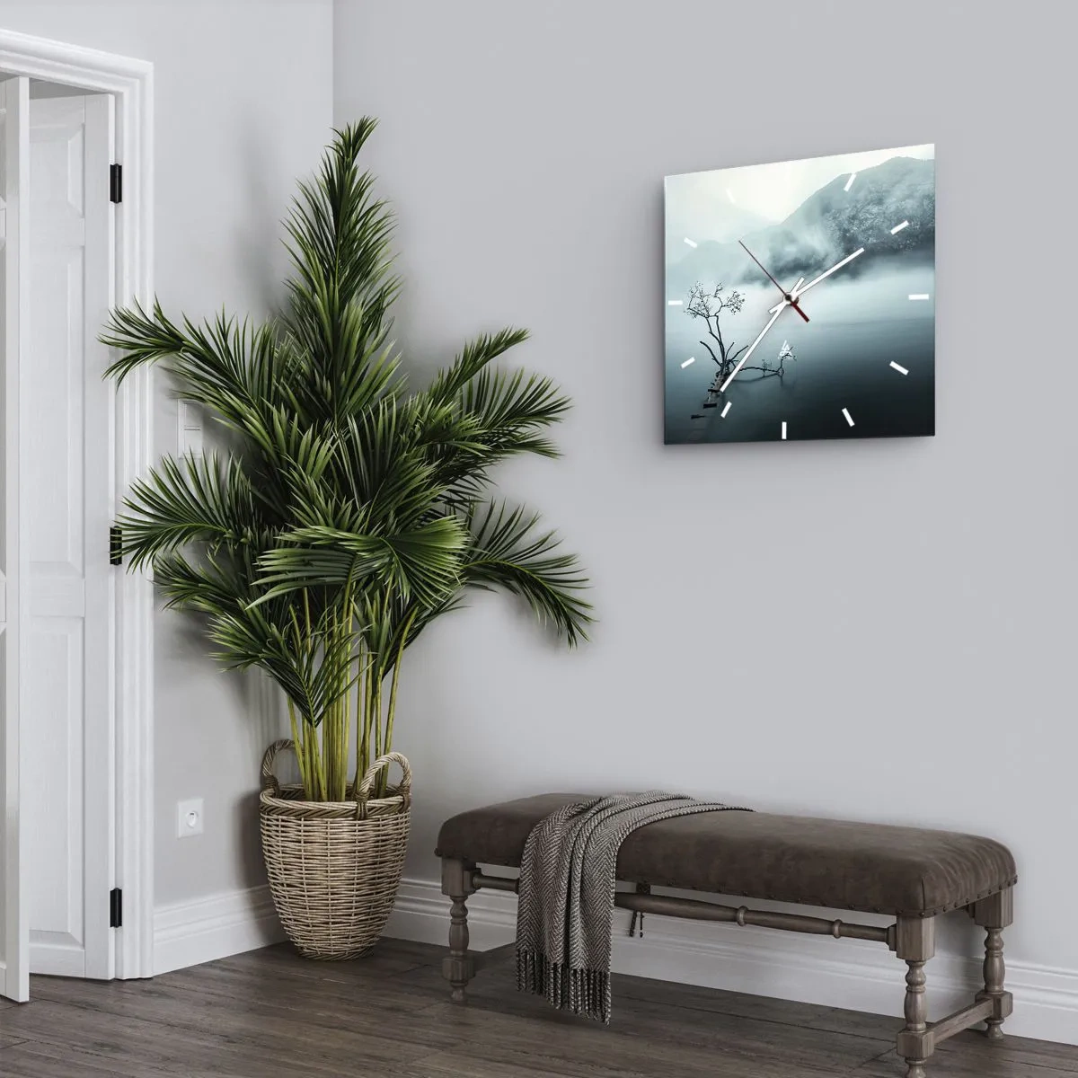 Wall clock - Clock on glass - From Water and Fog - 30x30 cm