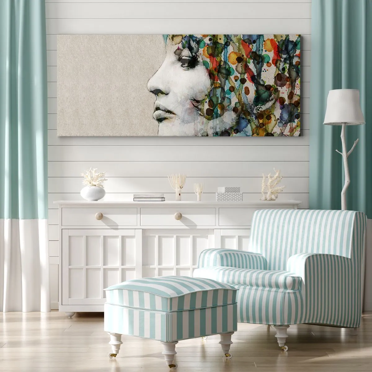Canvas picture - Emerged from Greyness - 160x50 cm