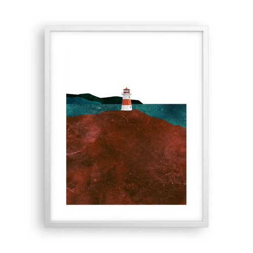 Poster in white frmae - Gazing at the Sea - 40x50 cm