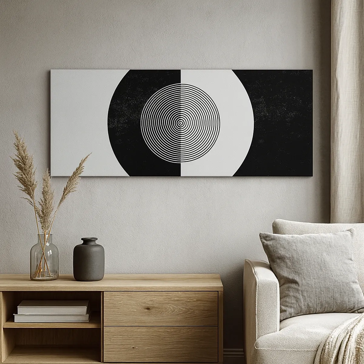 Canvas picture - Harmony in Black and White - 30x30 cm