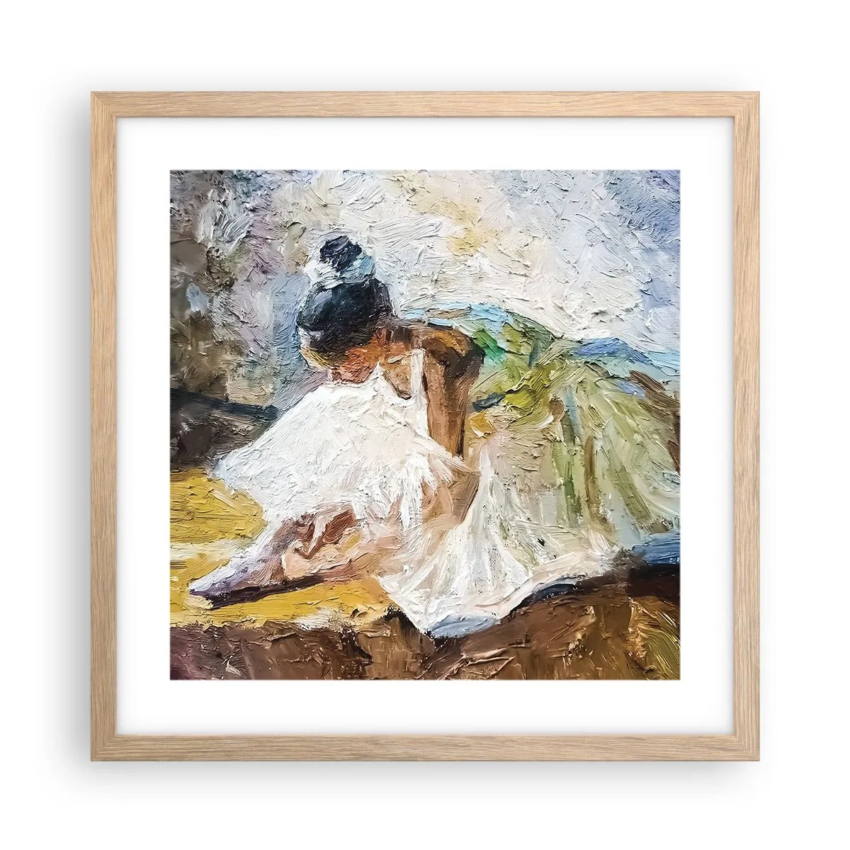 Poster in light oak frame - From Degas' Painting - 40x40 cm