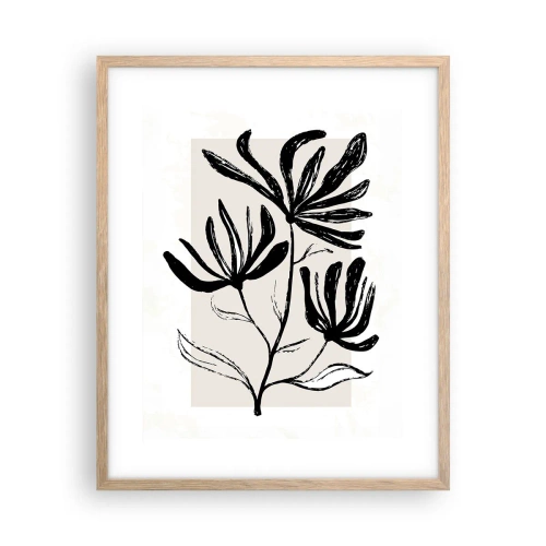 Poster in light oak frame - Sketch for a Herbarium - 40x50 cm