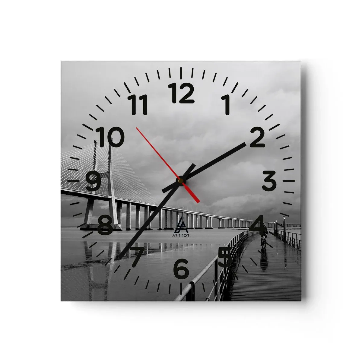 Wall clock - Clock on glass - To Each His Own - 40x40 cm