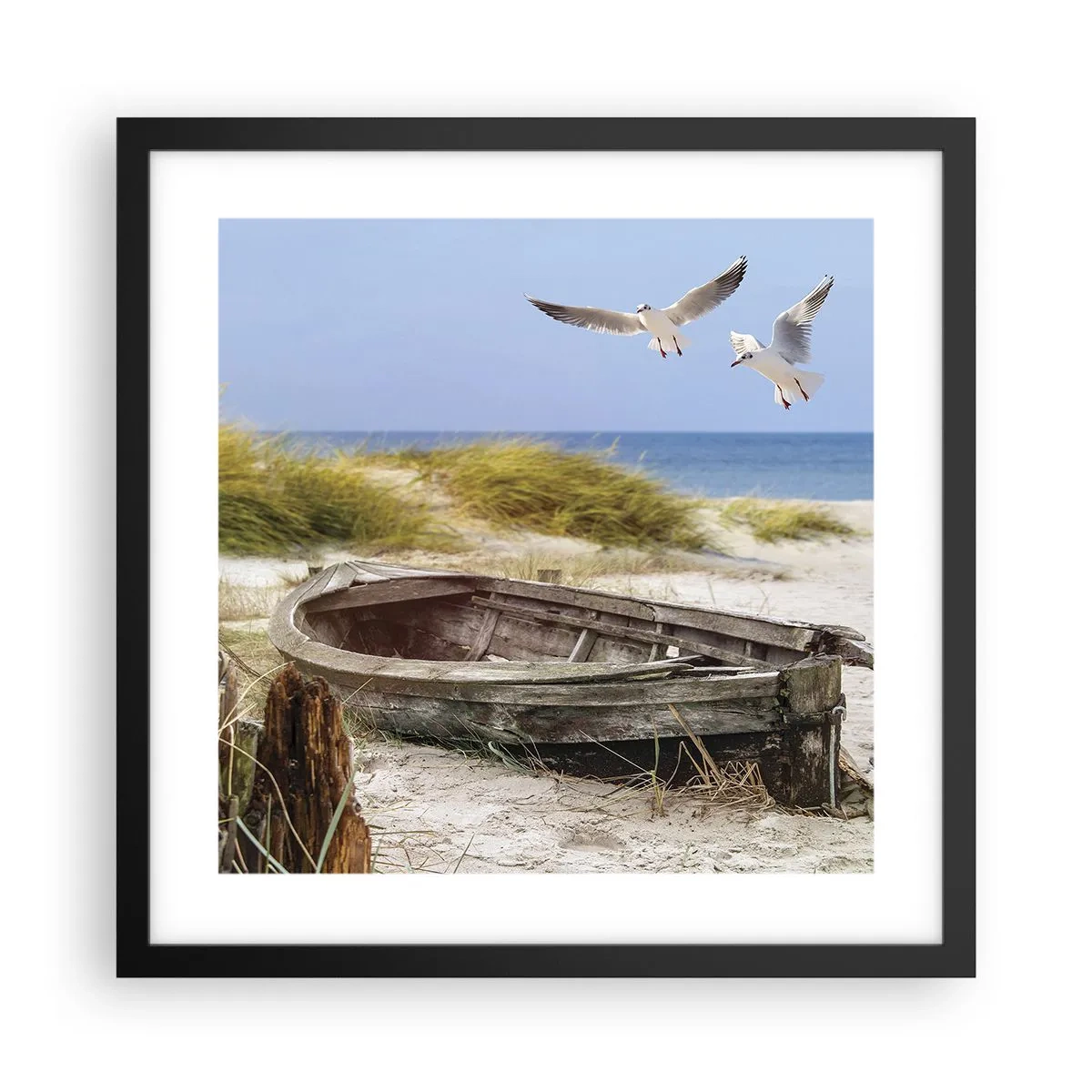 Poster in black frame - Bathed in the Sun - 40x40 cm