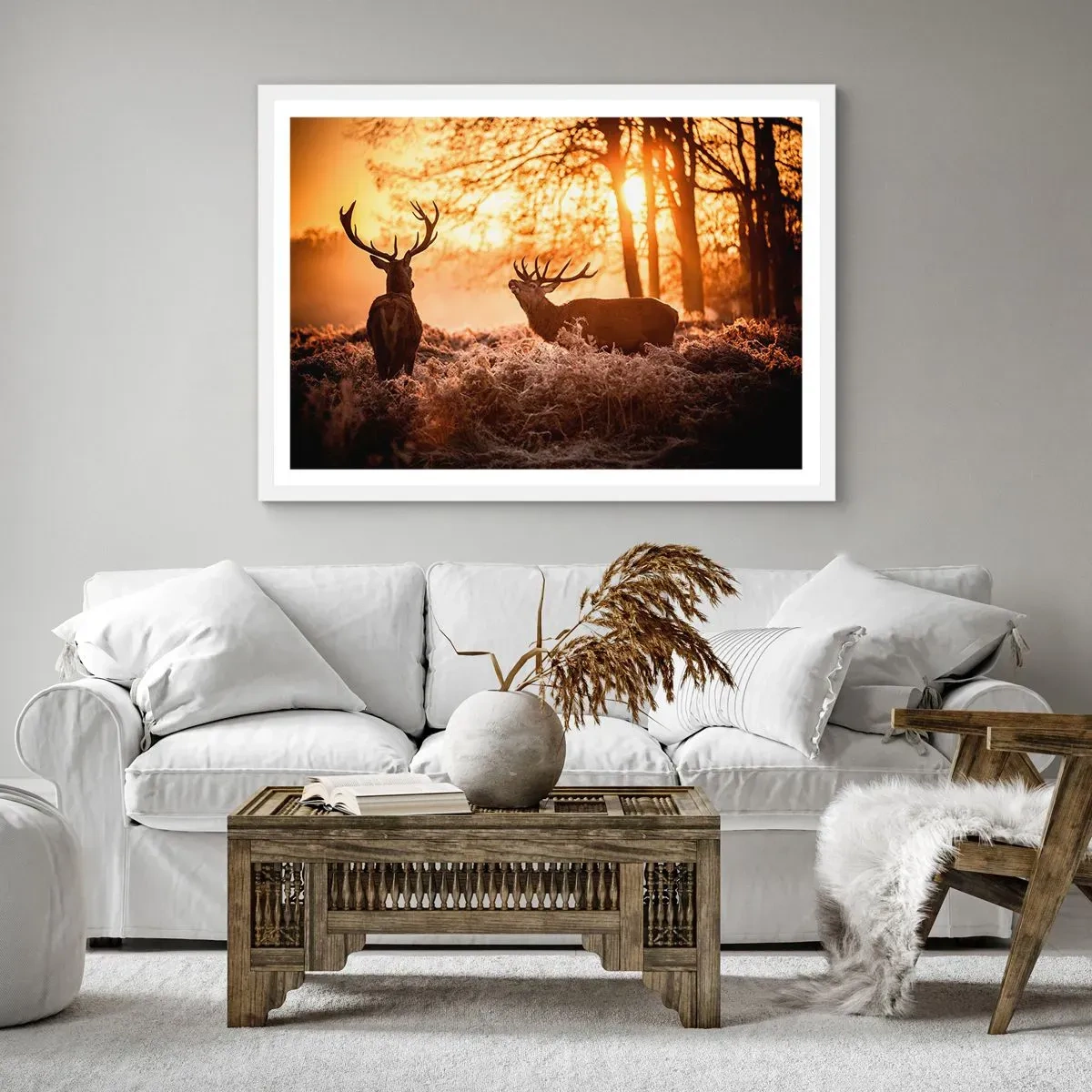 Poster in white frmae - Hunter's Dream - 100x70 cm