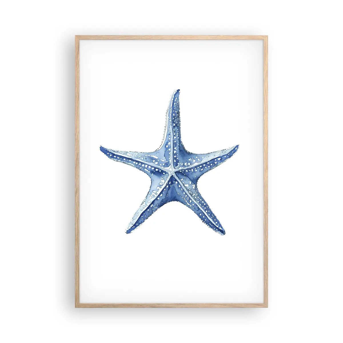 Poster in light oak frame - Sea Star - 70x100 cm