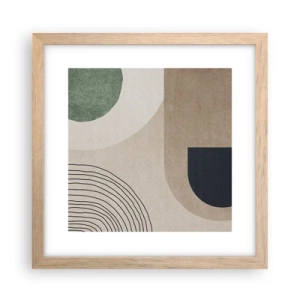 Poster in light oak frame - Gentleness of an Oval - 30x30 cm
