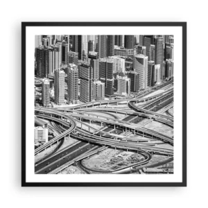 Poster in black frame - Dubai - Impossible City - 60x60 cm
