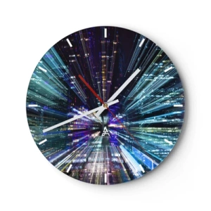Wall clock - Clock on glass - Going to Outer Space - 40x40 cm