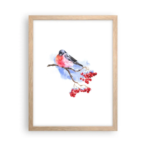 Poster in light oak frame - Winter in Colour - 30x40 cm