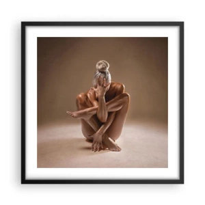 Poster in black frame - Unity of Body and Spirit - 50x50 cm
