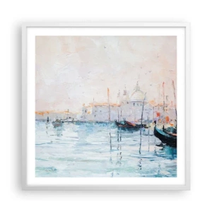 Poster in white frmae - Behind Water behind Fog - 60x60 cm