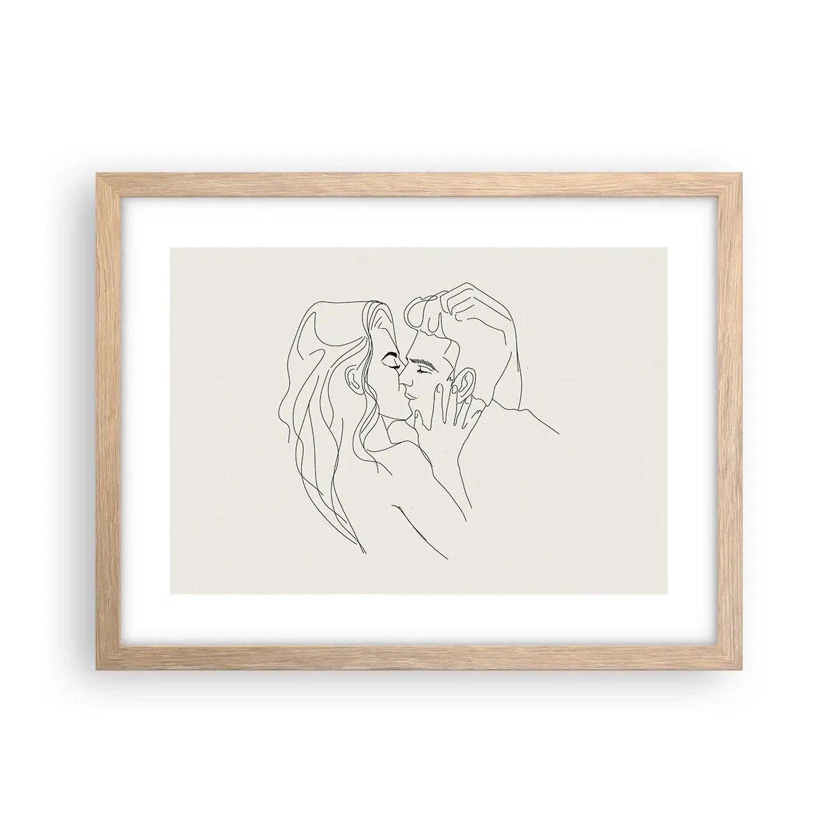 Poster in light oak frame - Tangled up by a Feeling - 40x30 cm