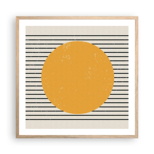 Poster in light oak frame - Power of Simplicity - 60x60 cm