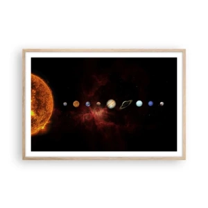 Poster in light oak frame - Our Neighbourhood - 91x61 cm