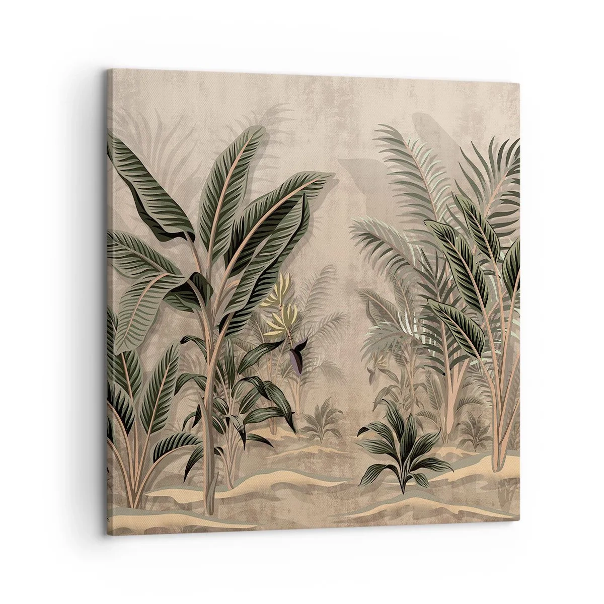 Canvas picture - Engraving in Colonial Style - 60x60 cm