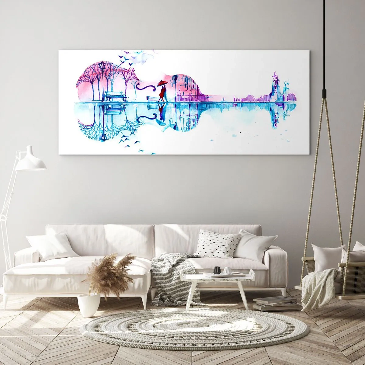 Glass picture - I Will Bring Canticles of Rain - 100x40 cm