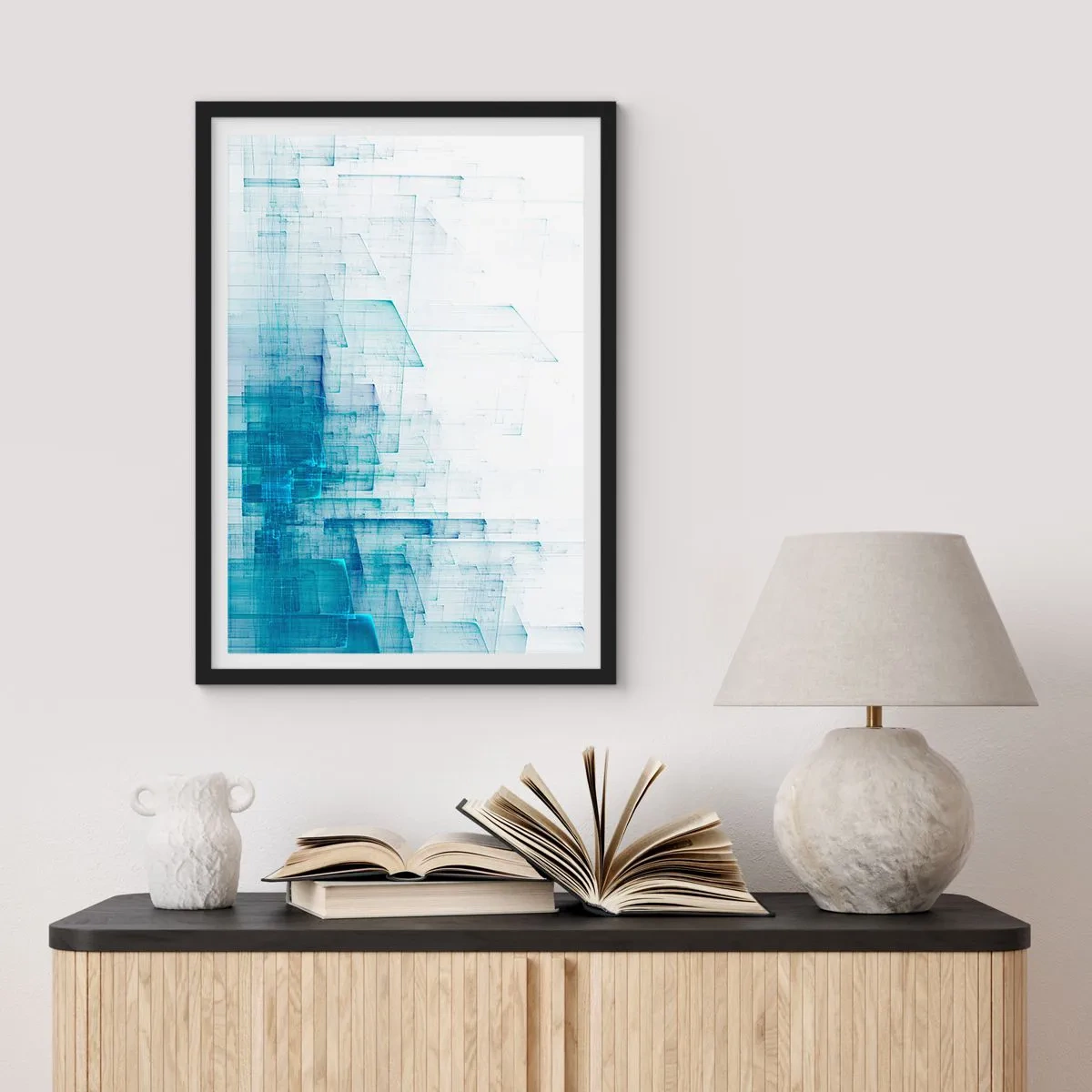 Poster in black frame - And There Was Space - 70x100 cm