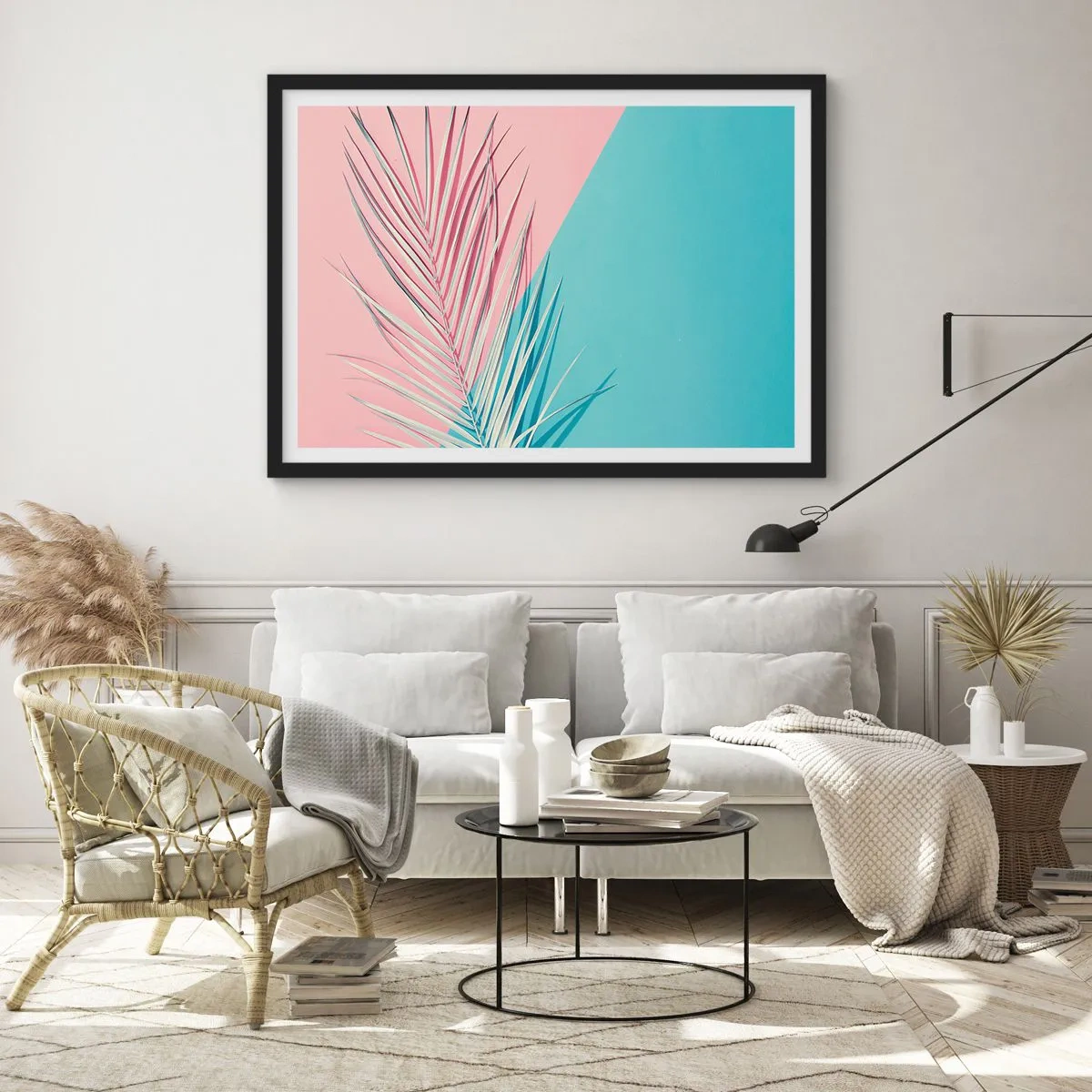 Poster in black frame - Tropical impression - 40x30 cm