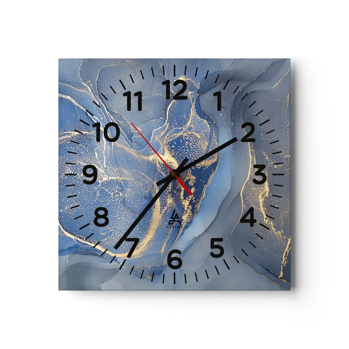 Wall clock - Clock on glass - Gold Dust - 30x30 cm