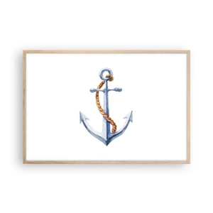 Poster in light oak frame - Ahoy Adventure! - 91x61 cm