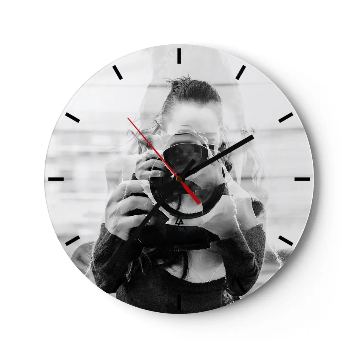Wall clock - Clock on glass - Creator and the Creation - 40x40 cm