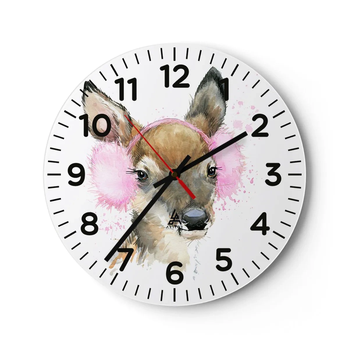 Wall clock - Clock on glass - Cold Doesn't Scare Us - 30x30 cm