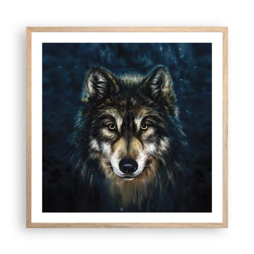 Poster in light oak frame - Alpha? And Omega - 60x60 cm