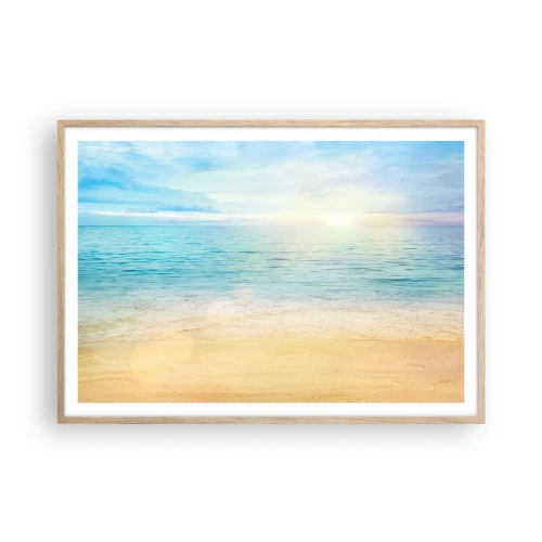Poster in light oak frame - The Big Blue - 100x70 cm