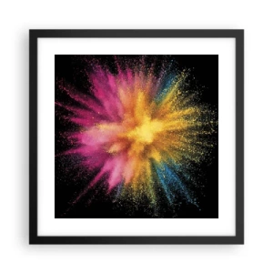 Poster in black frame - Birth of Colours - 40x40 cm