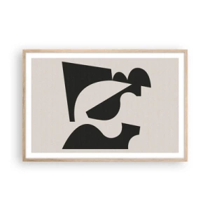 Poster in light oak frame - For Self-construction - 91x61 cm