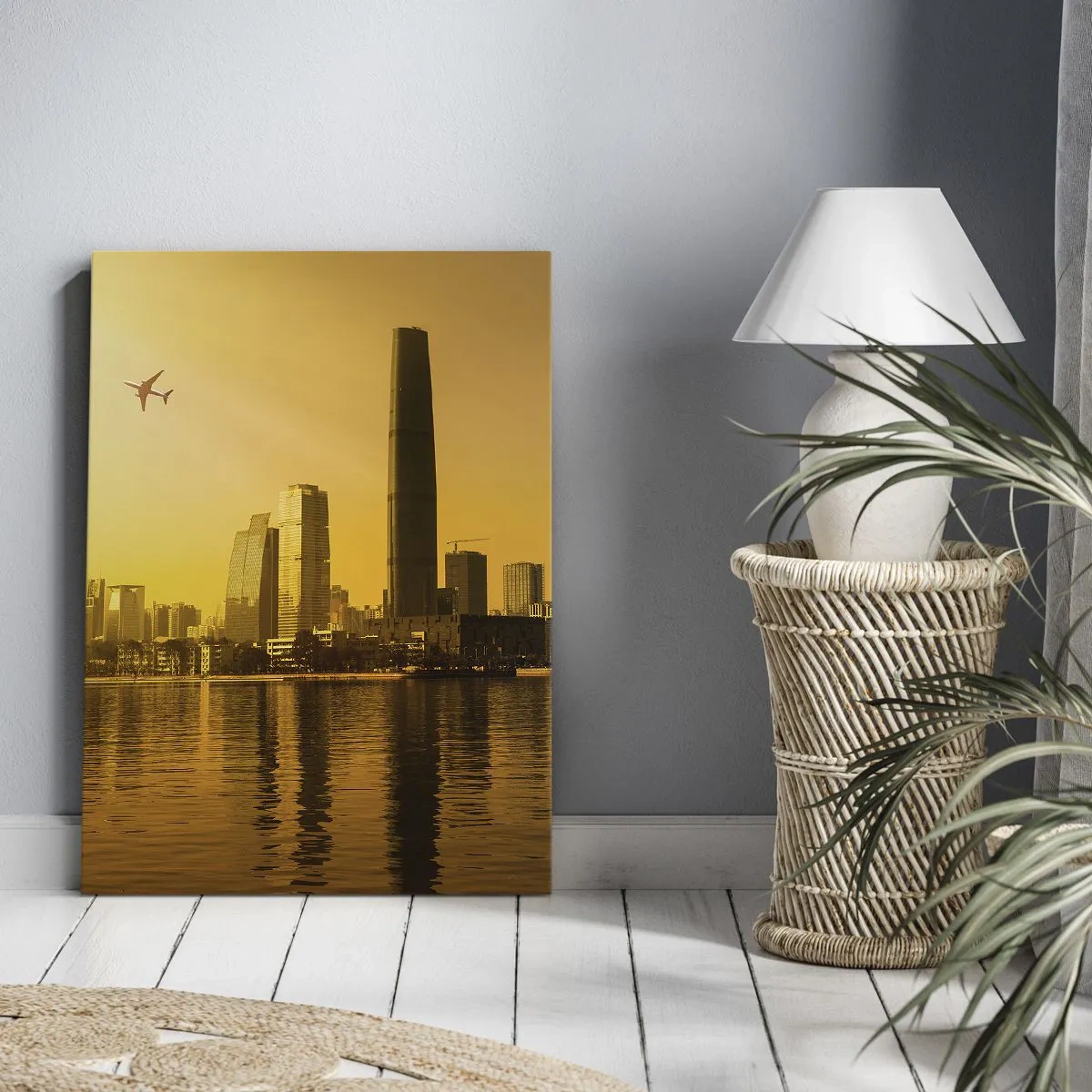 Canvas picture - Golden City - 65x120 cm