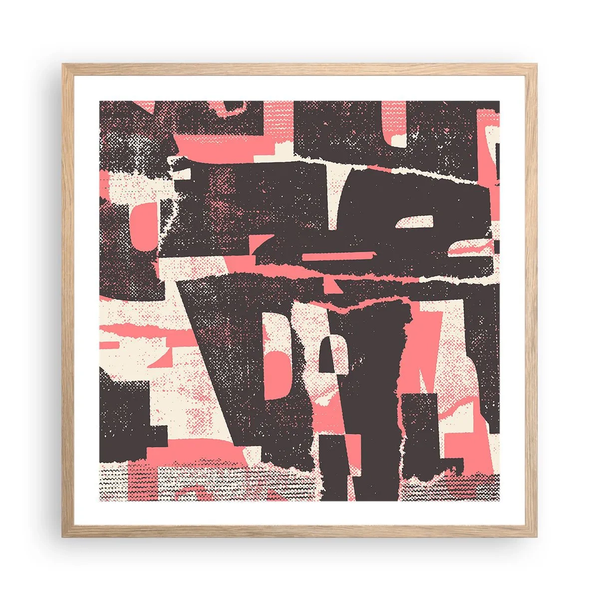 Poster in light oak frame - All that Chaos - 60x60 cm