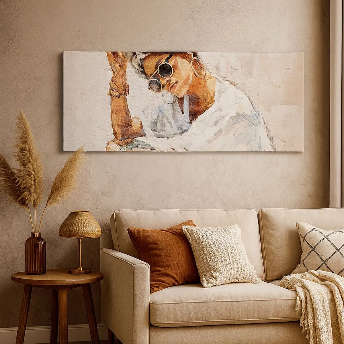 Canvas picture - Portrait in Full Sun - 100x40 cm