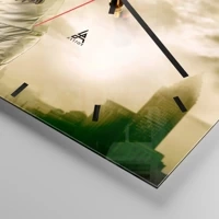 Clock face with lines