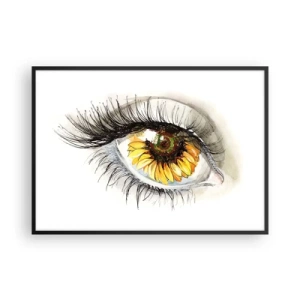 Poster in black frame - Look Hot As a Summer - 100x70 cm
