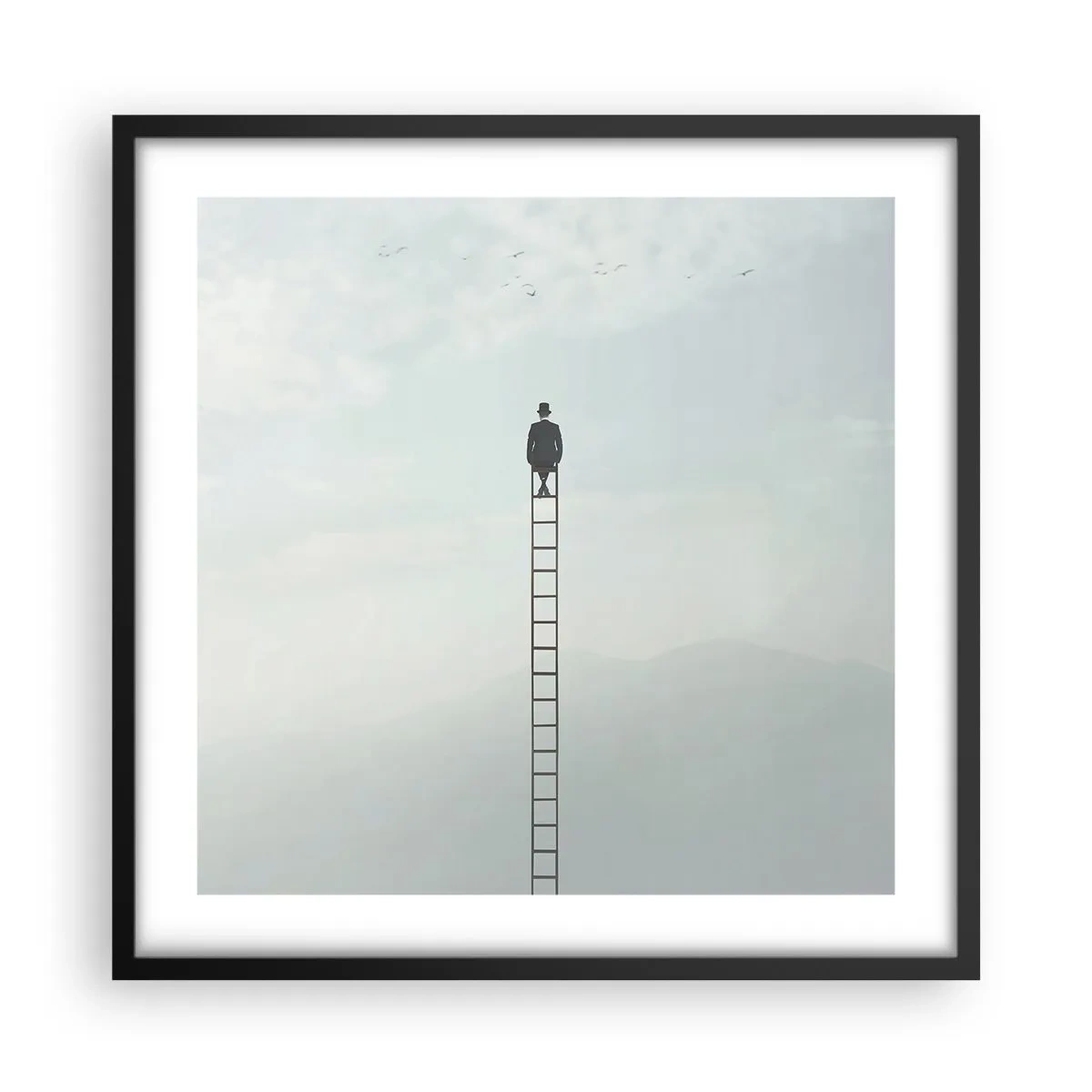 Poster in black frame - Rise above It - 50x50 cm