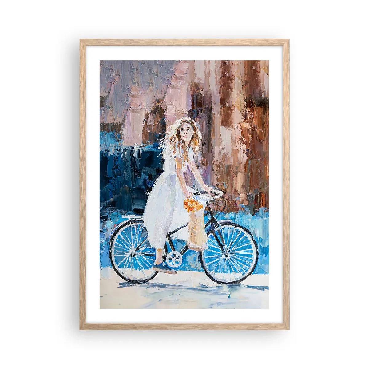 Poster in light oak frame - Morning Joy - 50x70 cm