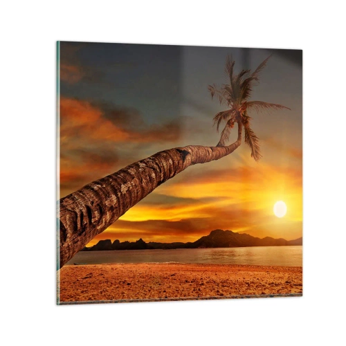 Glass picture - Exotic Holiday, Caribbean Adventure - 50x50 cm