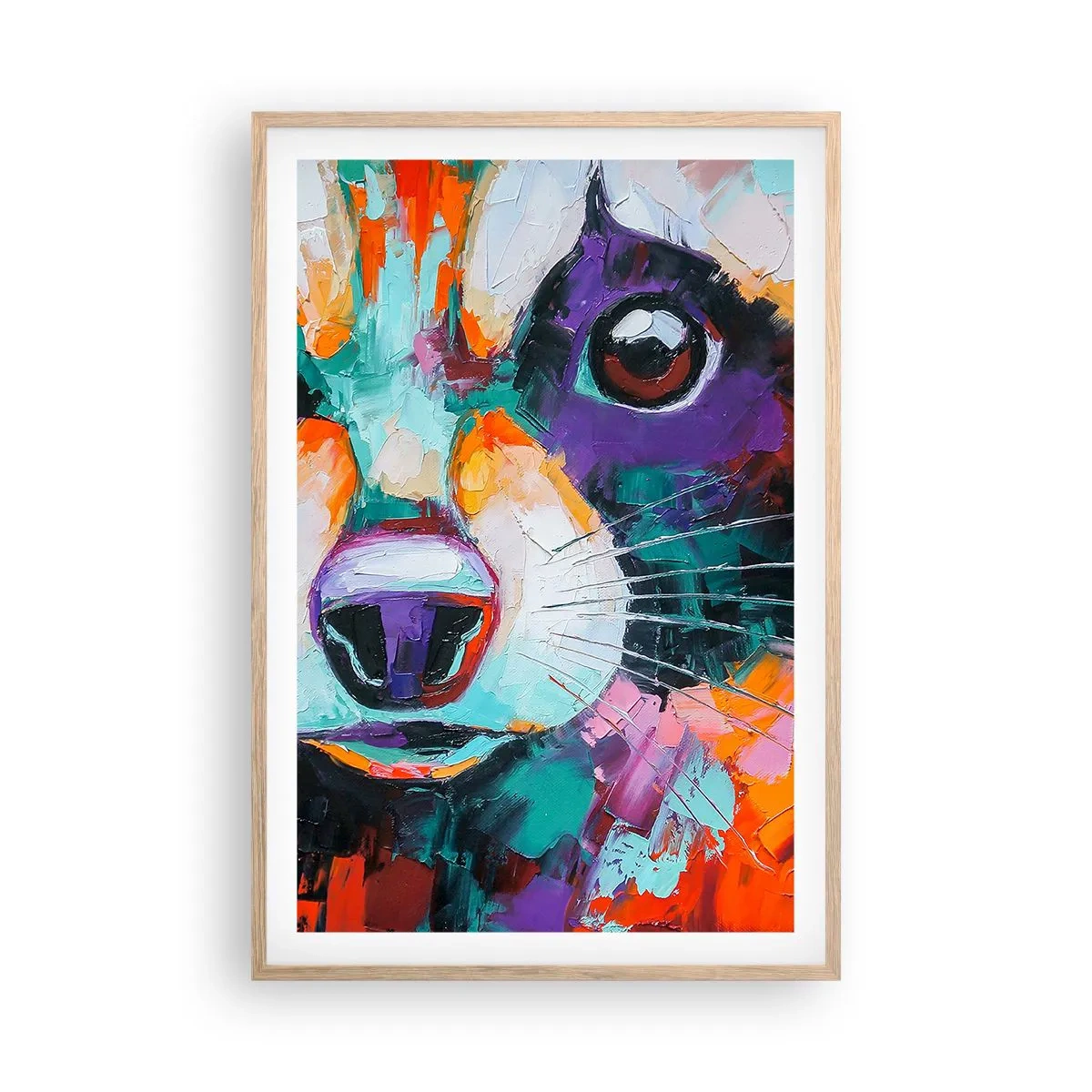 Poster in light oak frame - Only Good Emotions - 61x91 cm