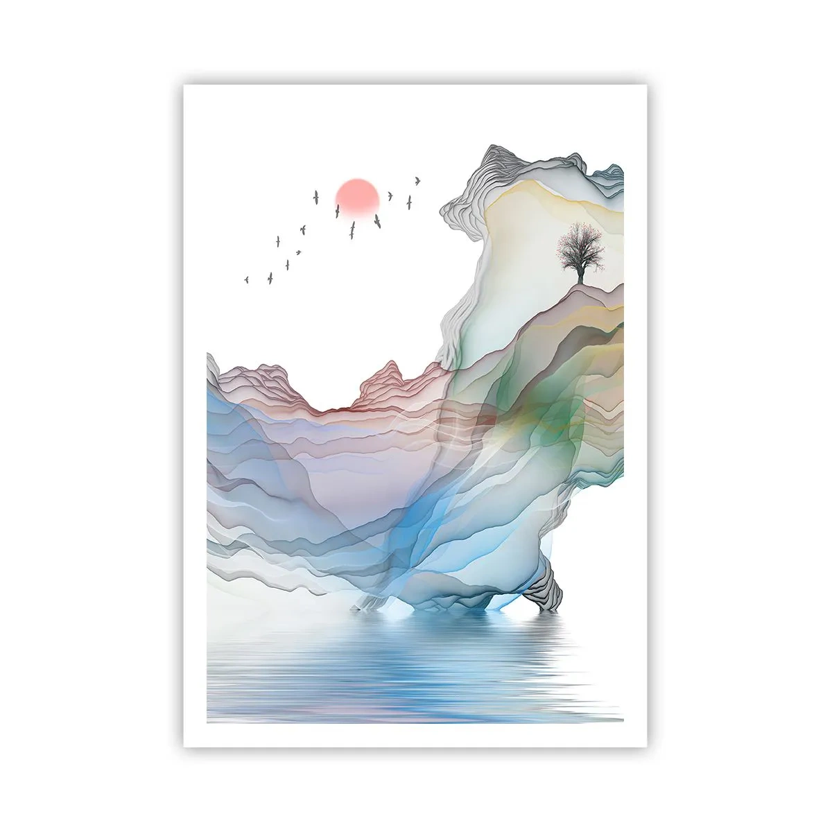 Poster - Towards Crystal Mountains - 70x100 cm